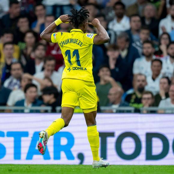 Chukwueze fue la gran figura al marcar un doblete en el templo del Real Madrid.