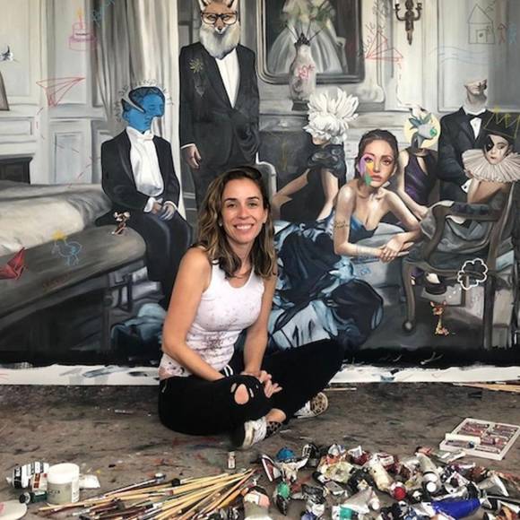 La primera pareja de Rubiales de la que se tuvo conocimiento fue la pintora mexicana Roberta Lobeira (42), famosa por haber realizado las pinturas de la popular serie de Netflix La Casa de las Flores.
