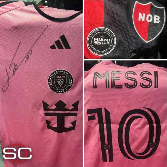 ¿Quién se llevó al final la camiseta de Messi? Pues el afortunado fue Augusto Schott, defensa argentino de Newell’s. Estas imágenes las subió a su Instagram.