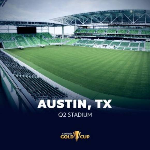 Q2 Stadium (Austin, Texas) - Por primera vez este estadio albergará partidos de la Copa Oro. Es el hogar del Austin FC, nuevo equipo de la Major League Soccer.