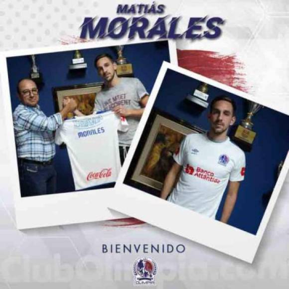 Matías Morales: El Olimpia anunció la llegada del mediocampista argentino. Cuenta con 28 años de edad, llega procedente del Atlanta de la segunda B de Argentina.