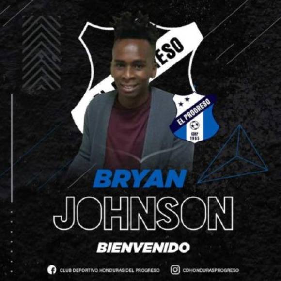 Bryan Johnson, tras ser dado de baja por el Marathón, se ha convertido en nuevo fichaje del Honduras Progreso. El defensa vuelve al equipo ribereño.