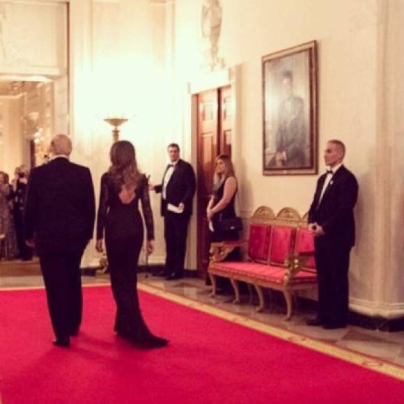 Trump agradeció a Melania por sus esfuerzos para preparar el evento para los gobernadores estadounidenses.