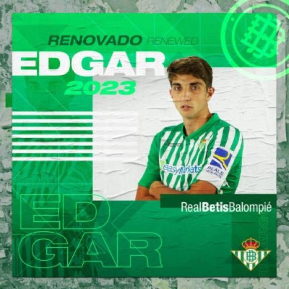 El Real Betis anunció la amplicación del contrato de Édgar González hasta 2023. Ya lo ha confirmado el club sevillano, que además lo promocionará al primer equipo con todas las ventajas contractuales que ello supone.<br/><br/>El contrato de Édgar tenía fecha de caducidad en 2021, pero ambas partes se han puesto de acuerdo en ampliarlo hasta el 2023, dos campañas más. A sus 23 años, el vestuario del primer equipo le abre las puertas de par en par, aunque esta pasada temporada fue un jugador más entre 'los mayores'.