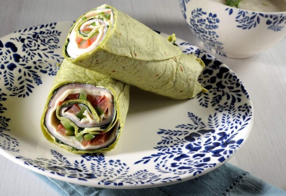 Wrap de pechuga de pavo