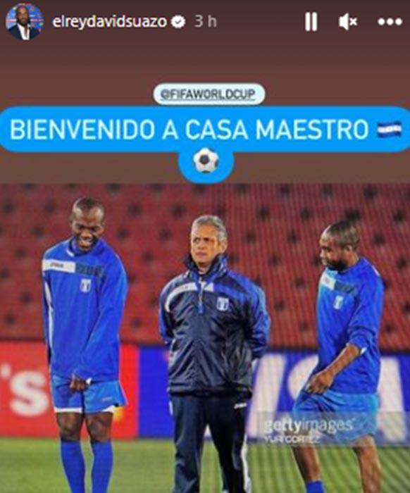 El mensaje de David Suazo en donde le da la bienvenida a Reinaldo Rueda.