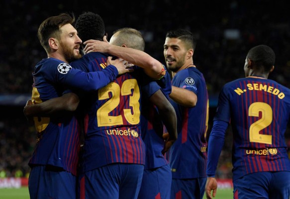 Barcelona golea a la Roma y pone un pie en semifinales de Champions