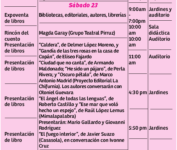 Asista a la gran feria del libro 2021 en San Pedro Sula