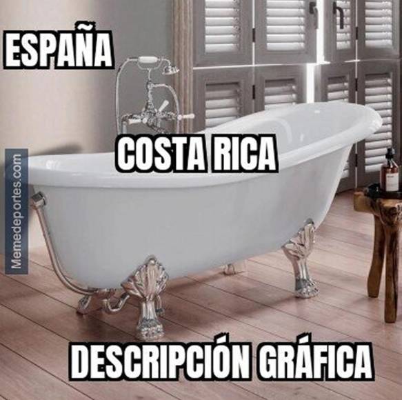 Los memes se burlan de Costa Rica tras ser goleada por España