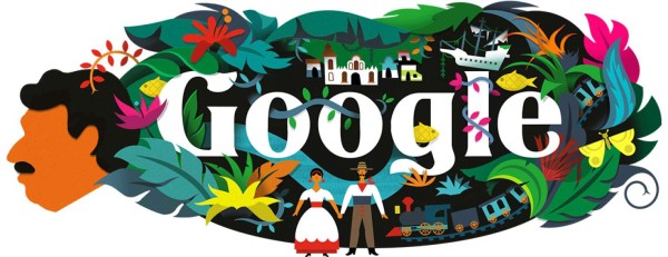 doodle de Google en homenaje a Gabriel García Márquez.