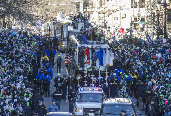 Seattle se vistió de gala y vitoreó a los Seahawks, campeones del Super Bowl