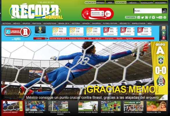 Medios mexicanos y del mundo se rinden a 'Memo' Ochoa