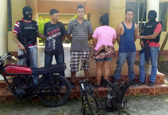 Capturan a supuesta banda de robamotos en El Progreso