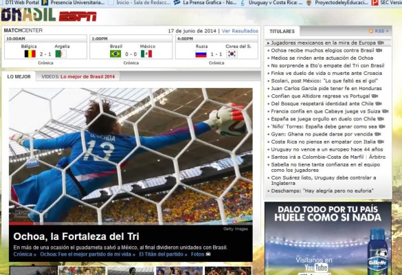 Medios mexicanos y del mundo se rinden a 'Memo' Ochoa