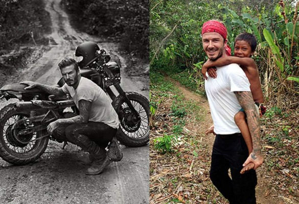 David Beckham recorre el Amazonas en moto