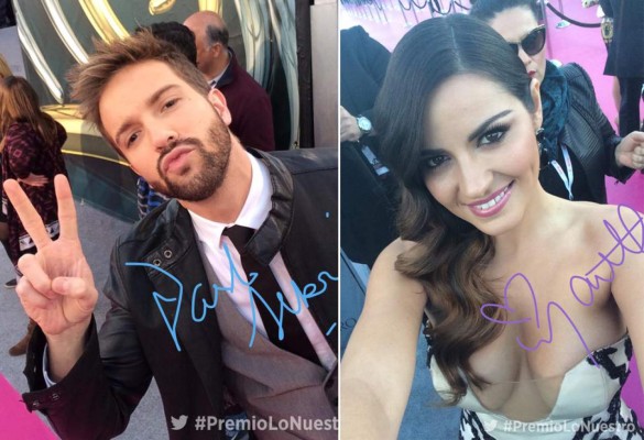 Fotos publicadas en la cuenta @PremioLoNuestro en Twitter.