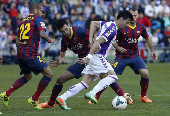 Valladolid sorprende a un desconocido Barça y lo aleja del título de Liga