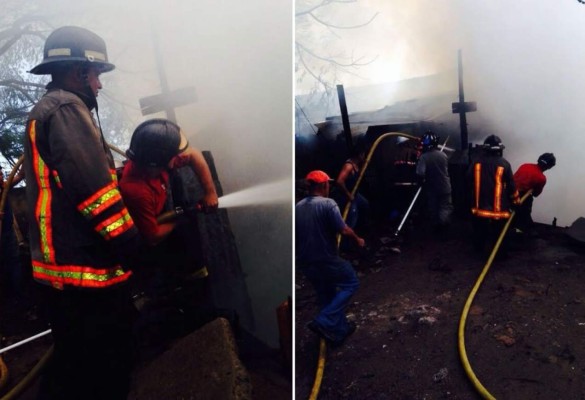 Incendio consume dos viviendas en la colonia Torocagua de Tegucigalpa