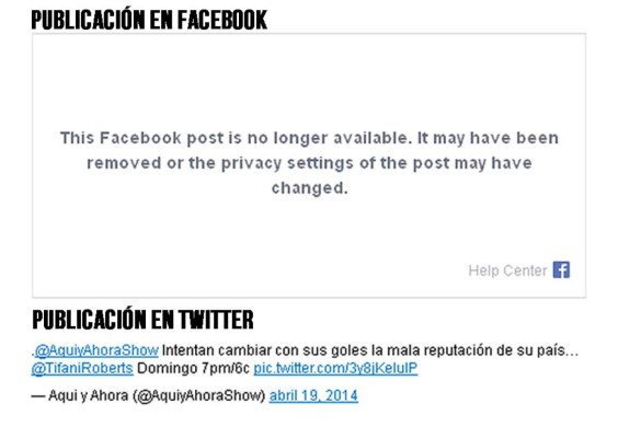 Aquí y Ahora elimina polémico post sobre la Bicolor