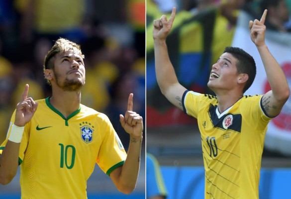 Neymar vs James, duelo al sol en Fortaleza