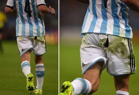 El argentino Zabaleta y el accidente con su calzoneta