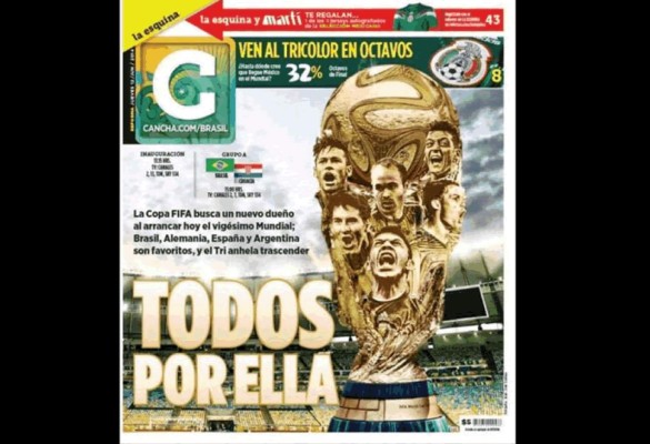 Portadas de los diarios del mundo rendidas a Brasil 2014