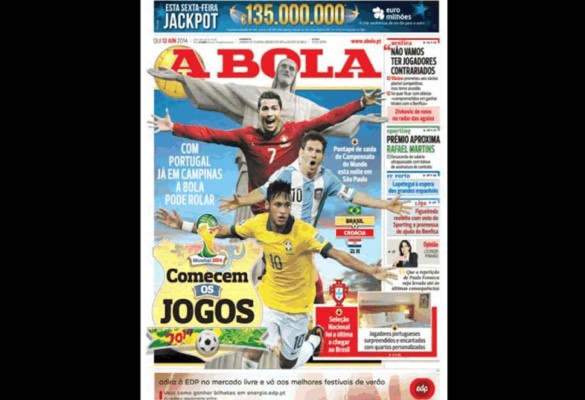 Portadas de los diarios del mundo rendidas a Brasil 2014