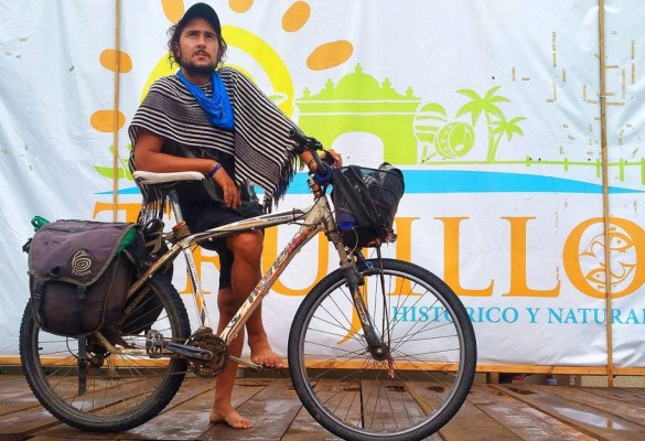 En hotel de San Pedro Sula roban bicicleta a uruguayo que recorre América