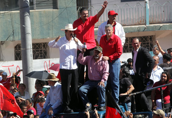 Libre protesta contra toma de posesión de Juan Orlando