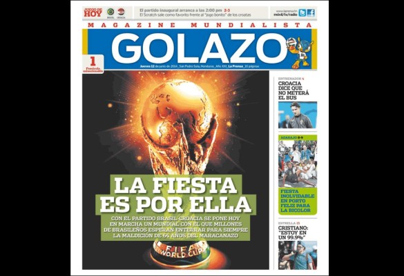 Portadas de los diarios del mundo rendidas a Brasil 2014