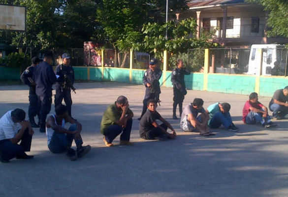 Siete detenidos y armas decomisadas en operativos en San Pedro Sula
