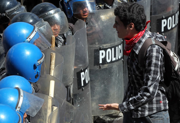 Libre protesta contra toma de posesión de Juan Orlando