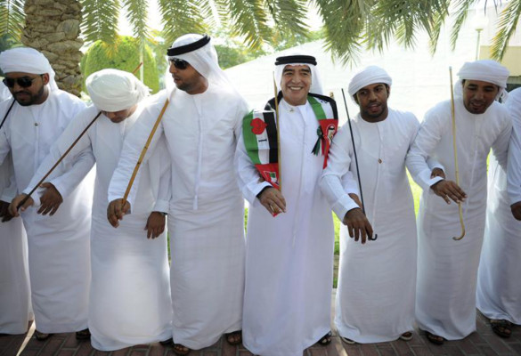 Maradona se puso el turbante en Arabia Saudita