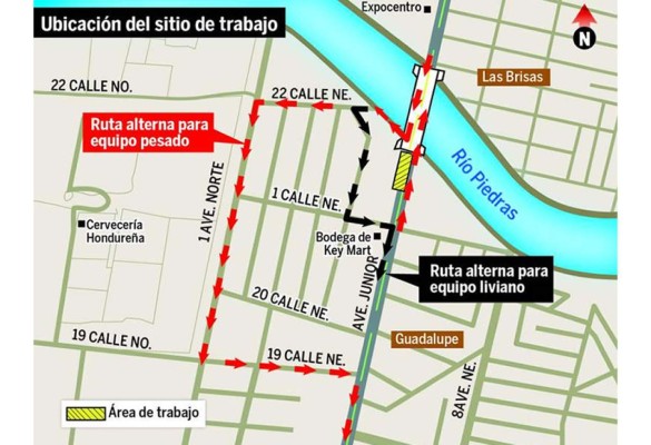 Cerrarán trocha oeste de puente de Las Brisas por trabajos