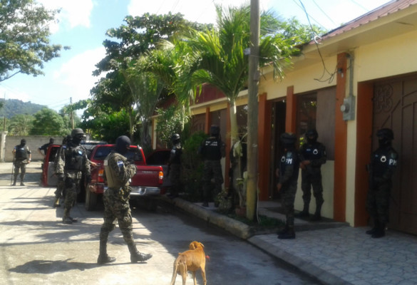 Siete detenidos en allanamientos en el norte de Honduras