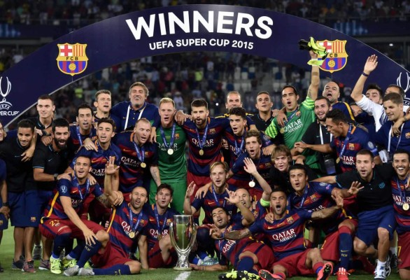 En imágenes Barça campeón de la Supercopa Uefa