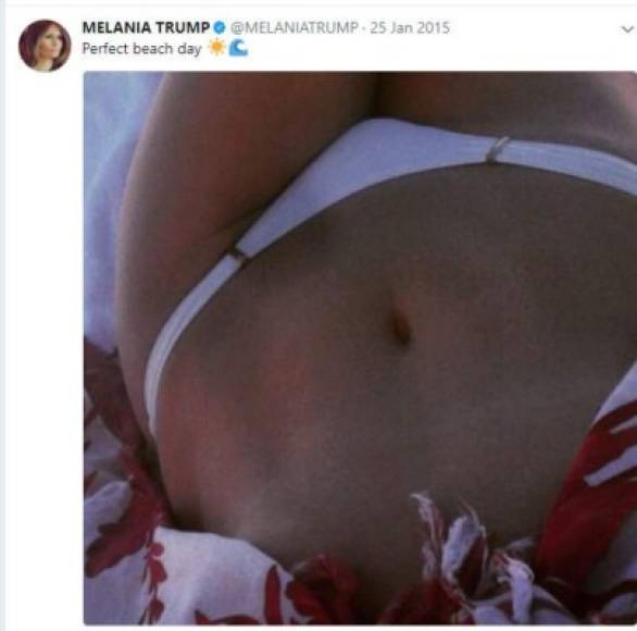 La ex modelo, ahora de 47 años, conserva su estilizada figura y antes de llegar a la Casa Blanca, seguía compartiendo en Twitter sus imágenes en bikini.