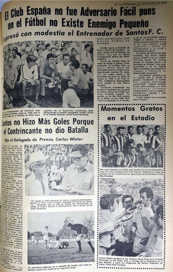 Diario LA PRENSA destacó reacciones después del partido. El entrenador del Santos aseguró que el Real España “no fue adversario fácil pues en el fútbol no existe enemigo pequeño”.