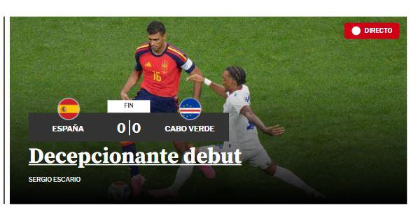 Indignación por España tras su debut en el Mundial y esto dicen de Cabo Verde