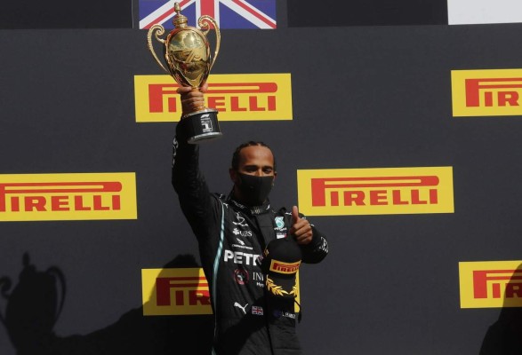 Lewis Hamilton gana in extremis el GP de Gran Bretaña 2020