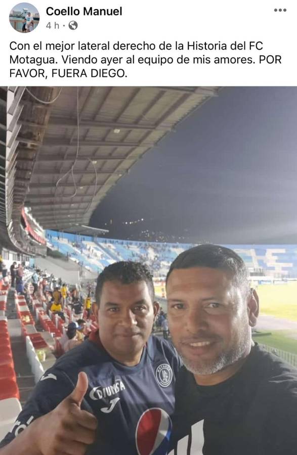 El mensaje que publicó el ‘Gato’ Coello contra Diego Vázquez.