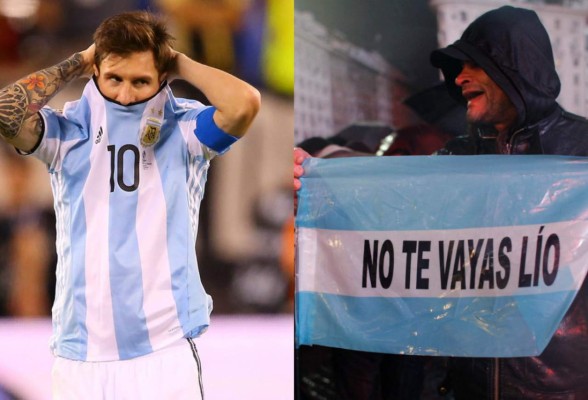 La lluvia opacó la marcha a favor de Messi en Argentina