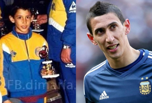 Los futbolistas cuando eran niños