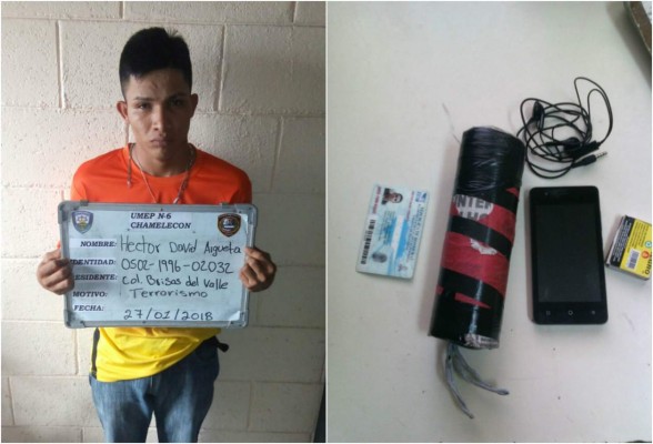 Capturan a un manifestante por presunto terrorismo en San Pedro Sula