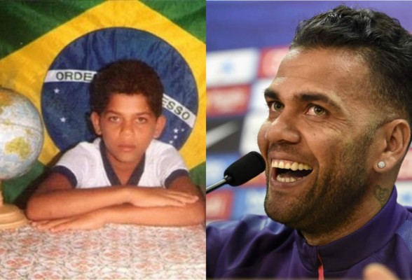 Los futbolistas cuando eran niños