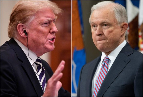 Trump eleva sus ataques contra el fiscal general de EEUU, Jeff Sessions