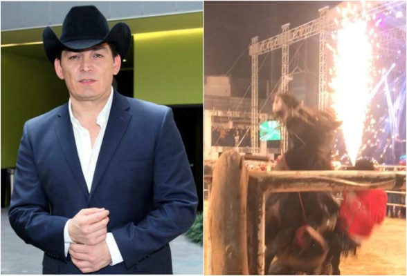 José Manuel Figueroa sufre caída de su caballo en pleno concierto