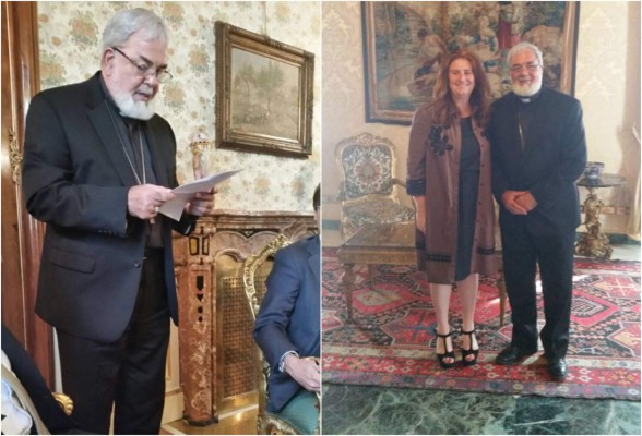 Monseñor Rómulo Emiliani agradece condecoración en Italia