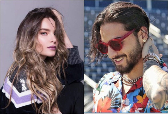 Belinda posó en topless y Maluma no se resistió a sus encantos