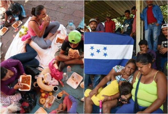 Mujeres, niños y mayores muestran el rostro más amargo de la caravana migrante